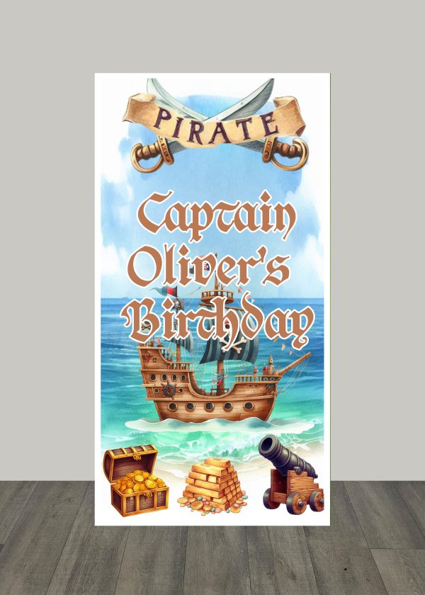 Pirate-Themed Kids Party Backdrop | 4mm Correx Printed Board